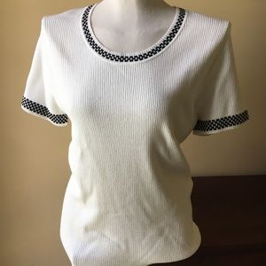WHBM Dot Tipped Pullover Sweater